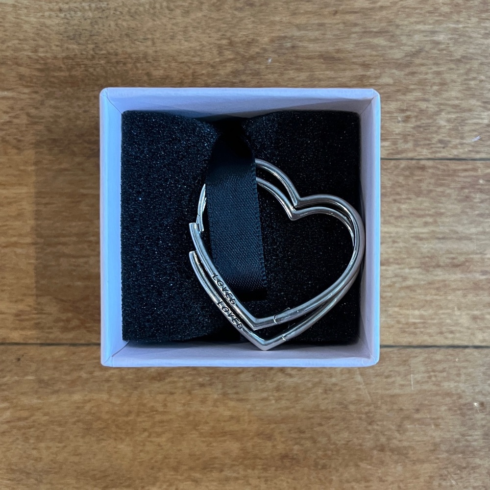 Pandora ALE Loved Sterling Silver 925 Open Heart Hoop Earrings - Picture 5 of 6